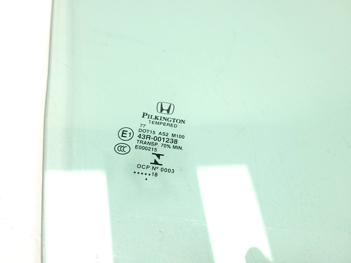 16-20 Honda Civic 4d Door Window Glass Front Passenger Side OEM