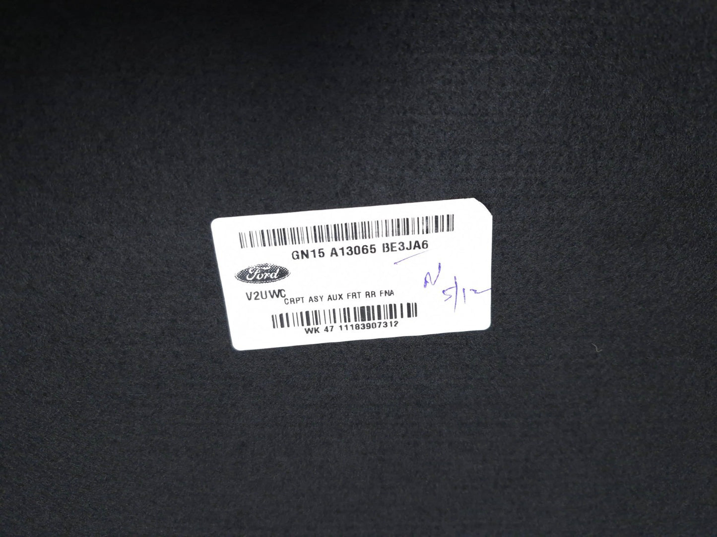 2019 Ford Ecosport Trunk Floor Carpet Spare Tire Cover OEM