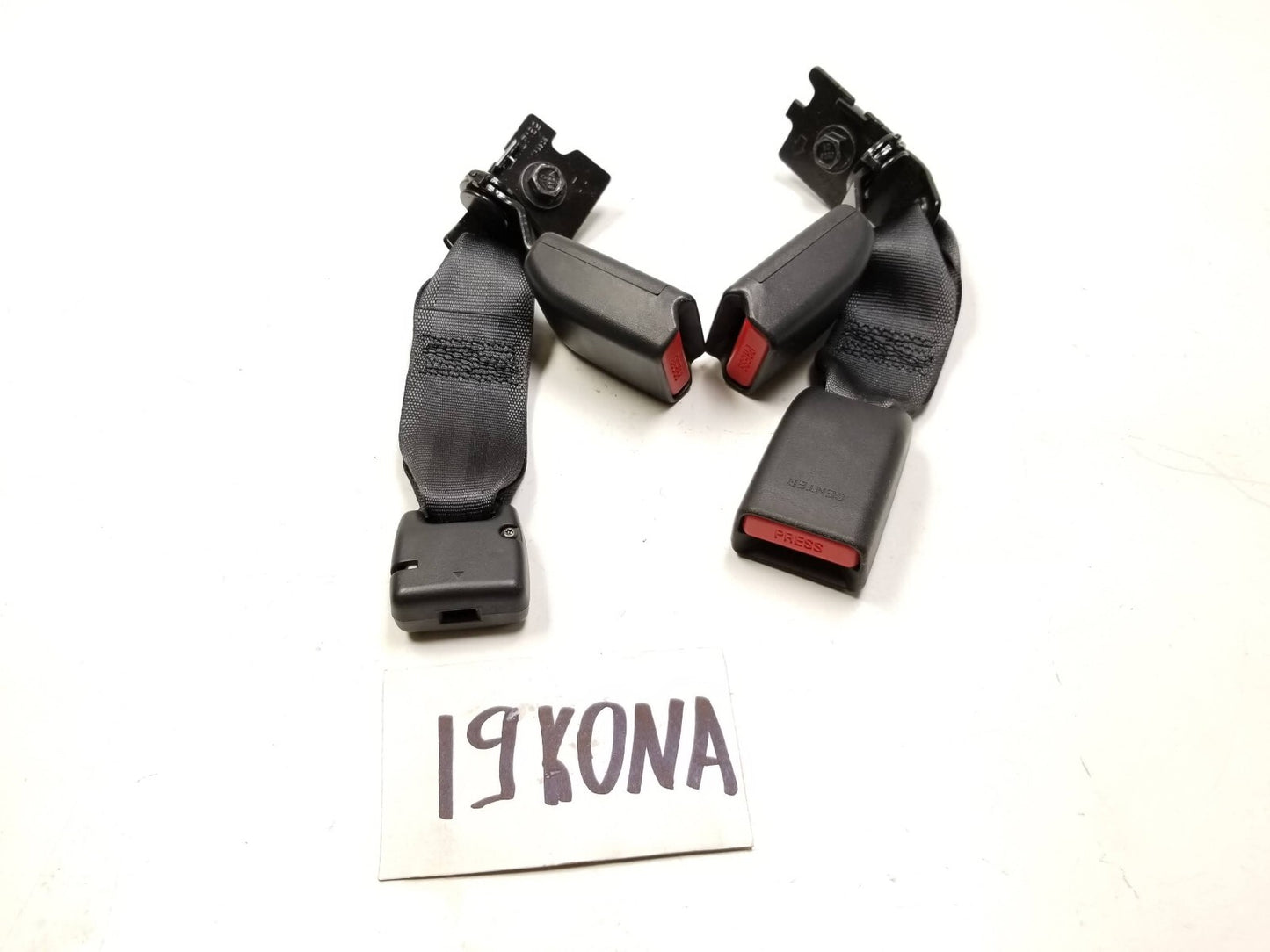 2019 Hyundai Kona Rear Seat Belt Buckle 2pcs OEM