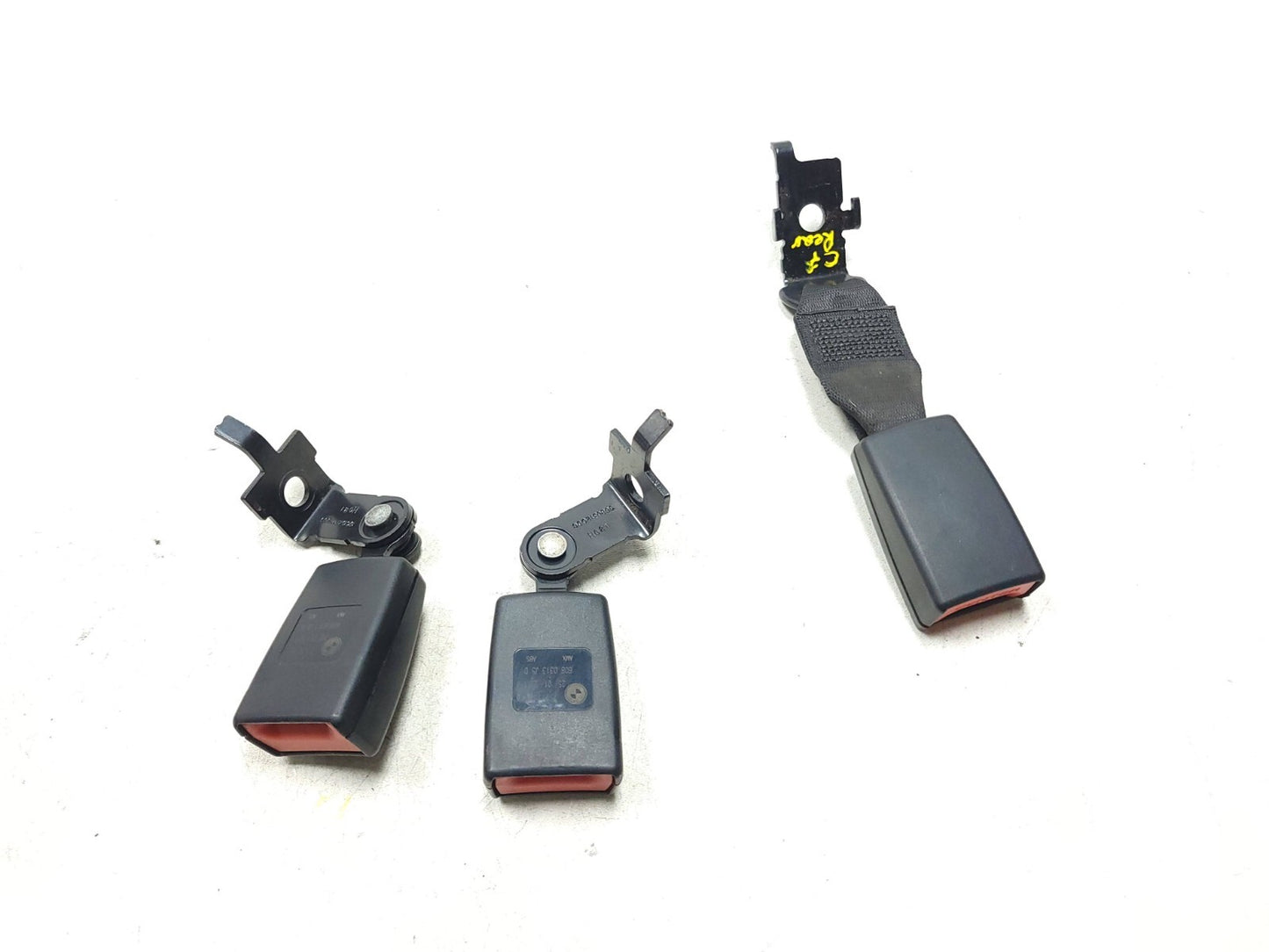 2007 - 2013 BMW X5 X6 E70 Rear Seat Belt Buckle Latch 3pcs OEM
