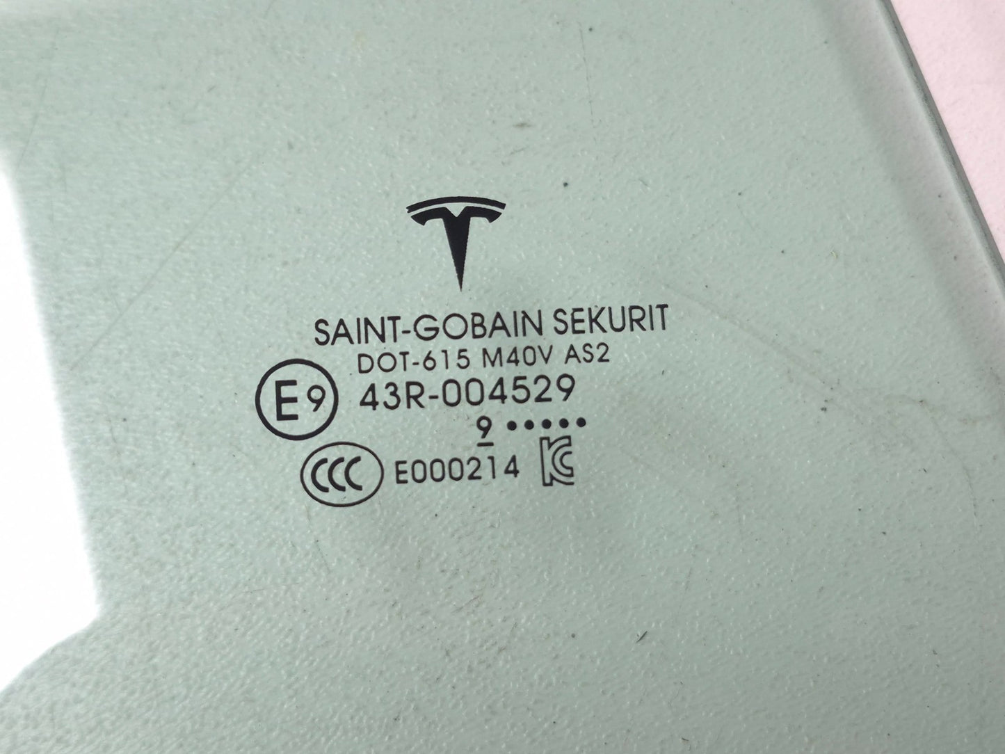 2019 Tesla Model 3 Rear Door Window Glass Passenger Side Right OEM