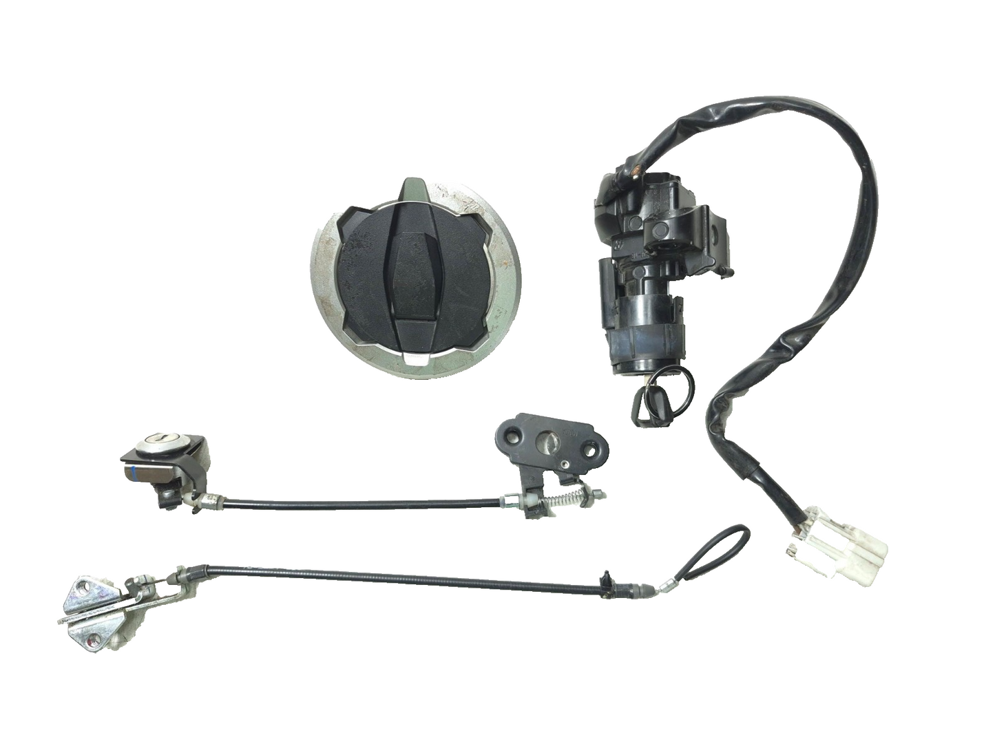 2019 Kawasaki Z400 Er400d Ignition Lock Switch & Fuel Cap & Seat Lock Set OEM