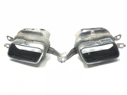 2011 BMW 750li Rear Exhaust Muffler Pipe Tip Left & Right Pair OEM