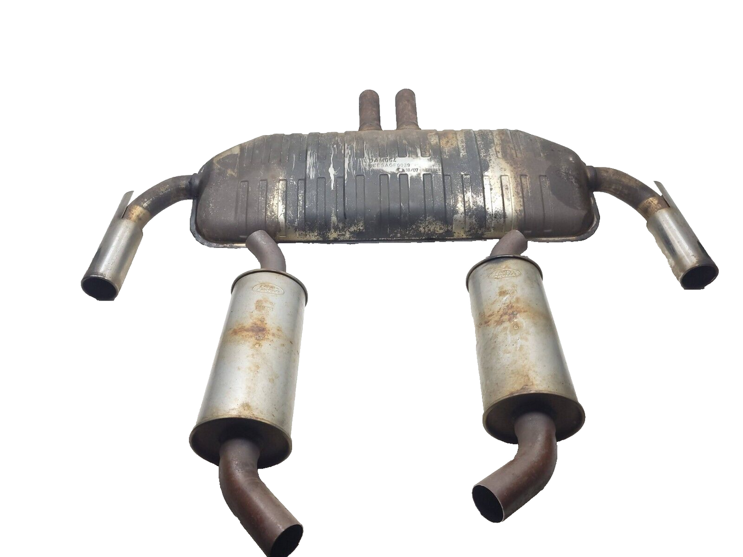 2007 Land Rover 4.2l Rear & Center Exhaust Muffler 3 Pcs OEM