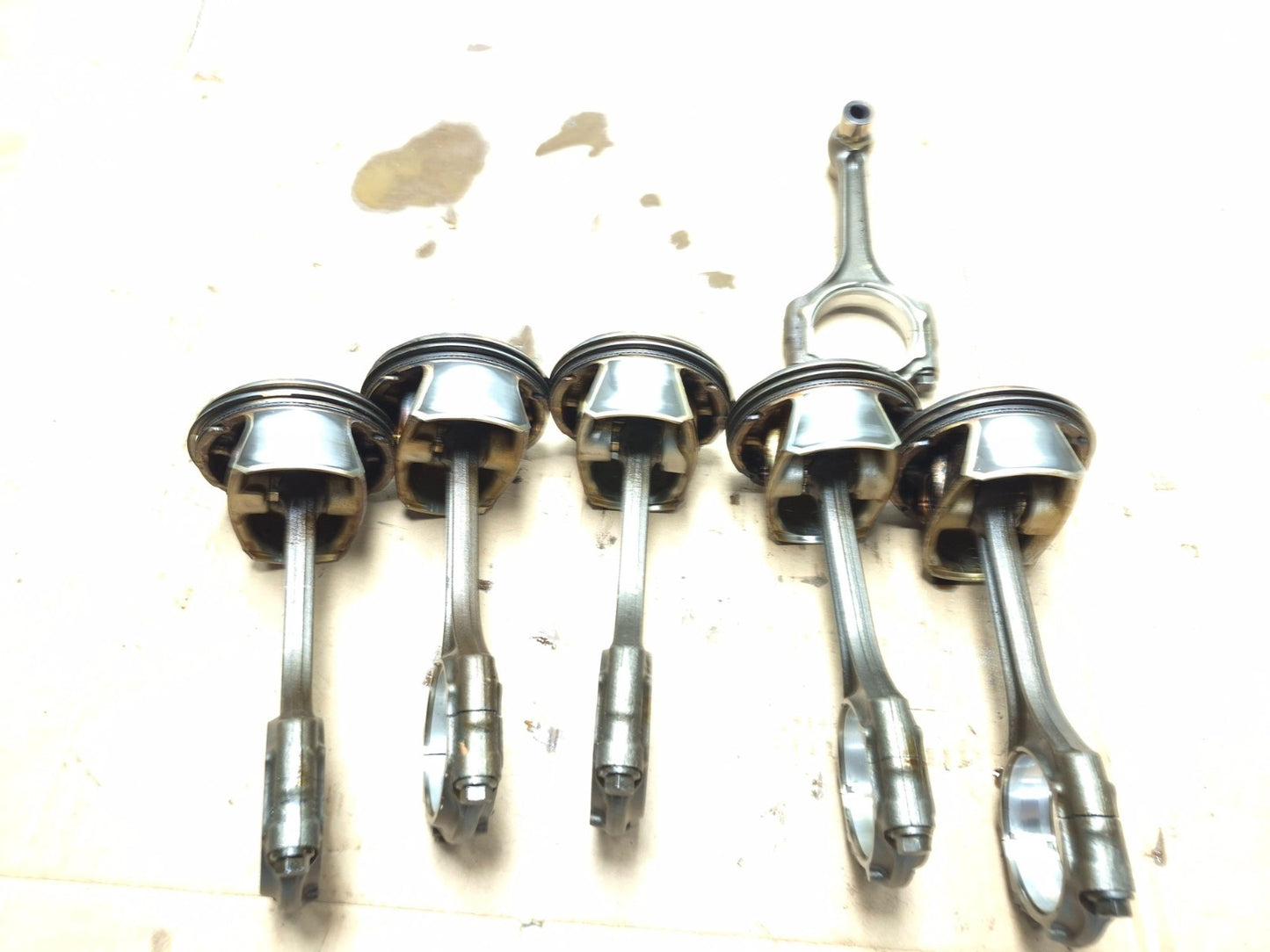 2013 Dodge Grand Caravan 3.6l Engine Piston W/ Connecting Rod 6 Pcs OEM