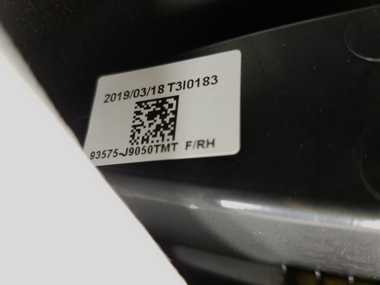 2019 Hyundai Kona Front Passenger Door Panel OEM