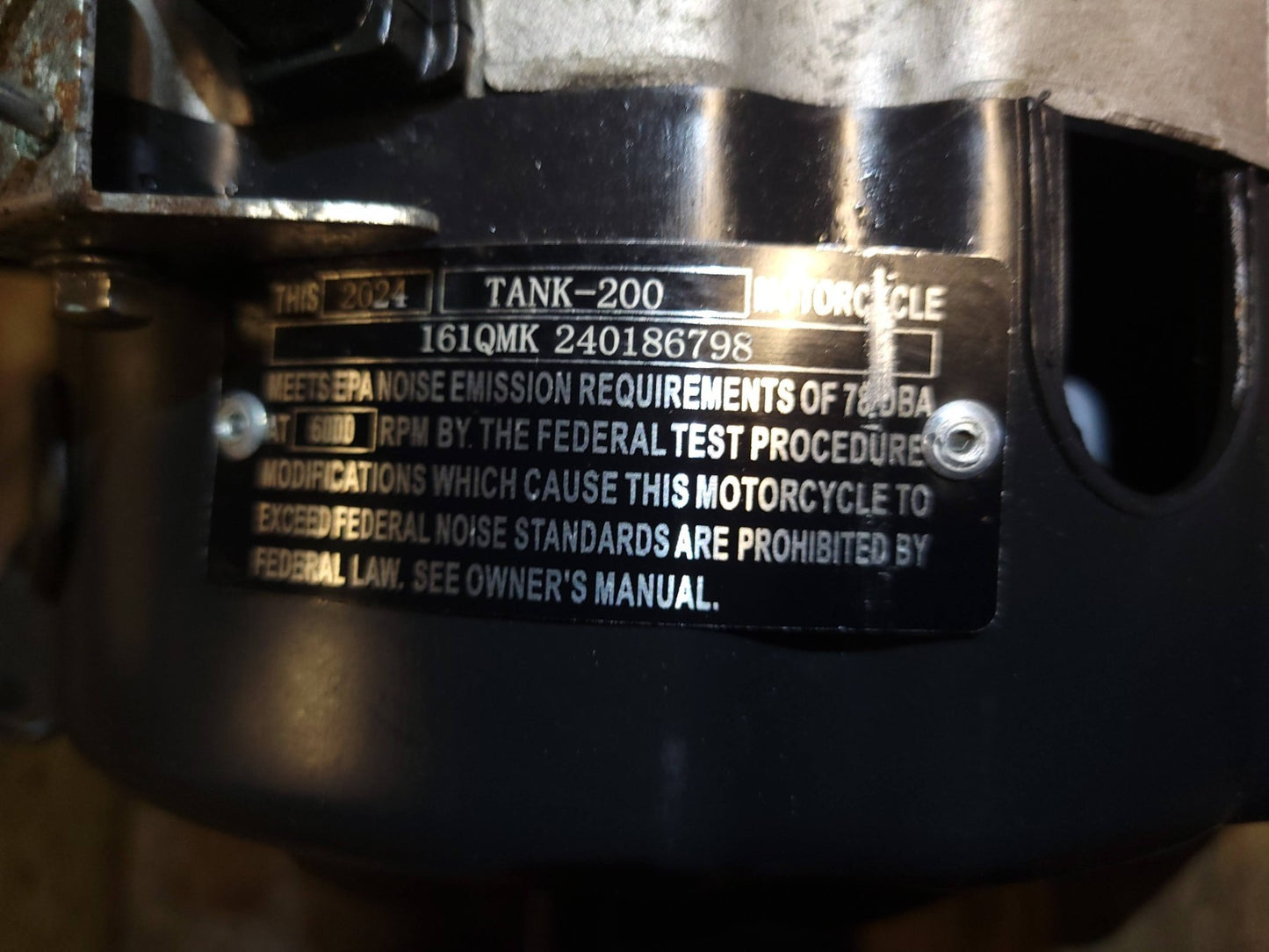 2023 Qianxin Fy200t Tank Pro Complete Engine Motor 168 Сс OEM