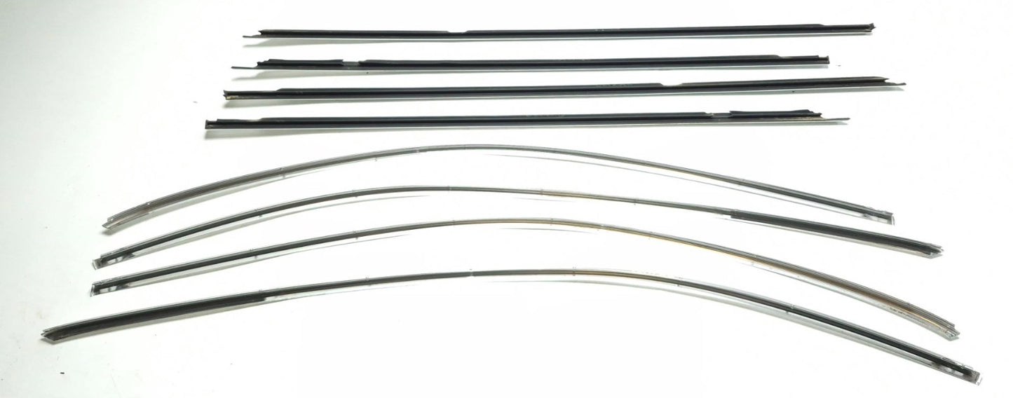2011 Mercedes S400 W221 Door Window Belt Chrome & Upper Molding Trim 8pcs OEM