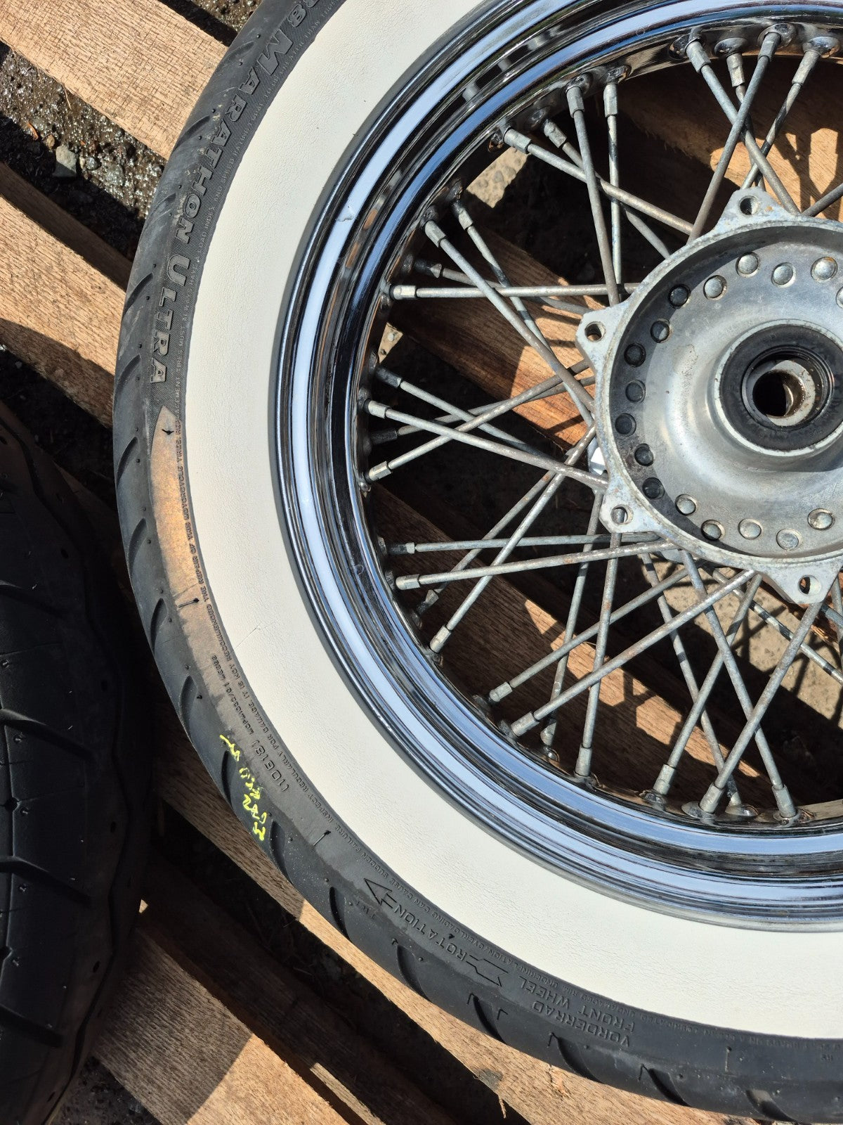 1999 Yamaha V Star Xvs650 Classic Wheel Rim & Tire Front & Rear *straight* OEM