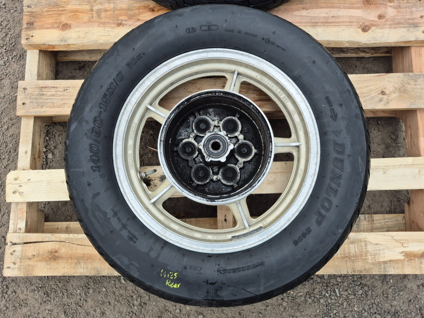1993 Yamaha Xv750 Wheel Rim W/ Tire Front & Rear Pair R 19 R 15 OEM