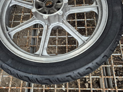 1990 Kawasaki Vn750 Vulcan Rear & Front Wheel W/ Tire Pair R 15 R 19 OEM