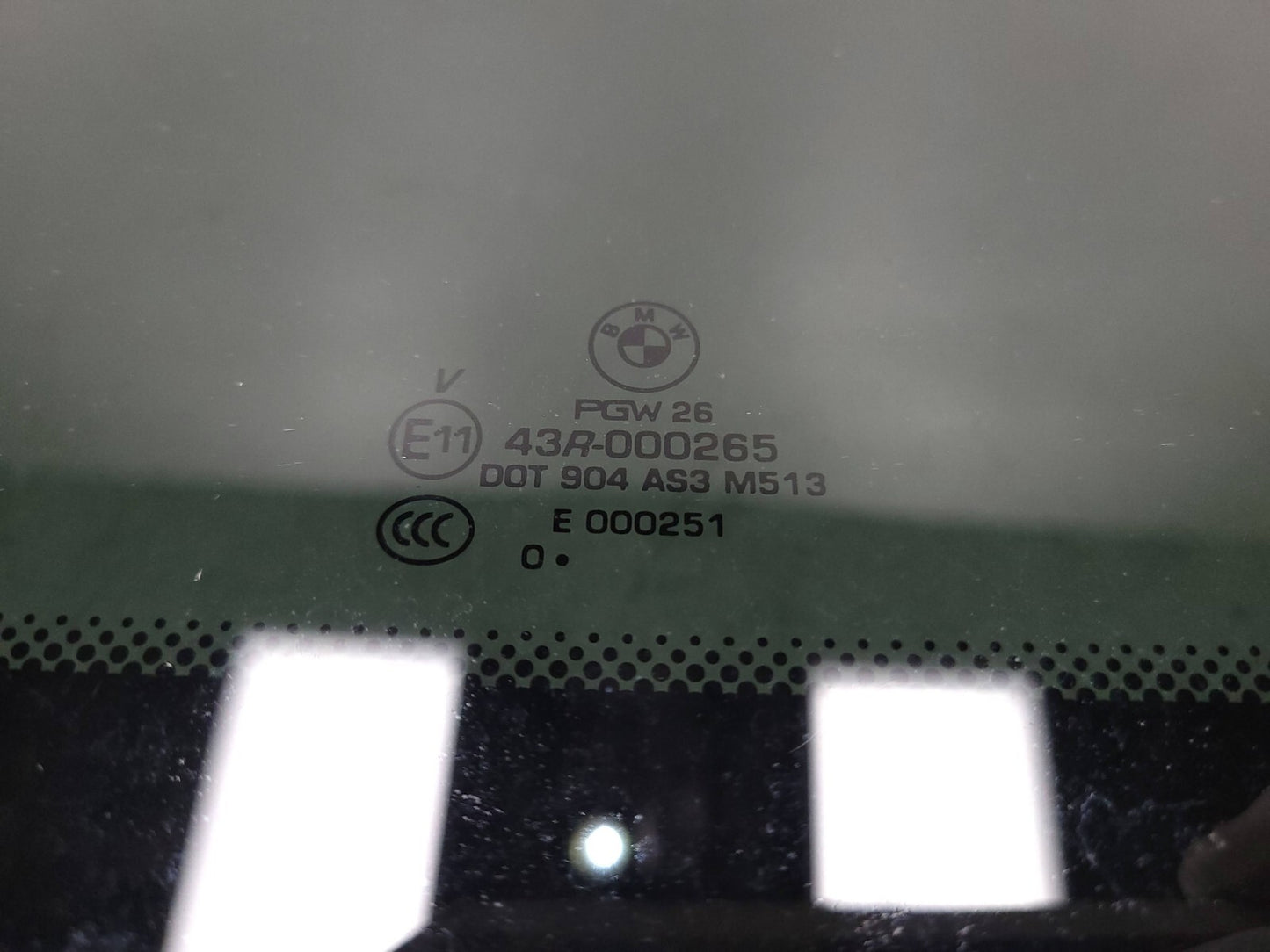 2011 BMW X5 E70 Sunroof Glass Rear OEM