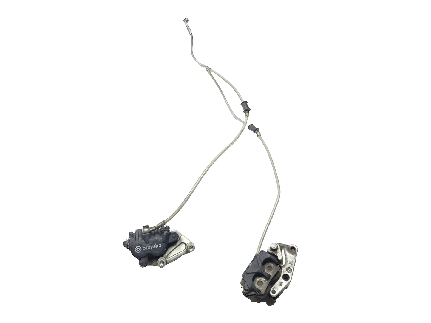 02-06 Ducati Monster M600 620 Front Brake Caliper & Btacket Pair OEM