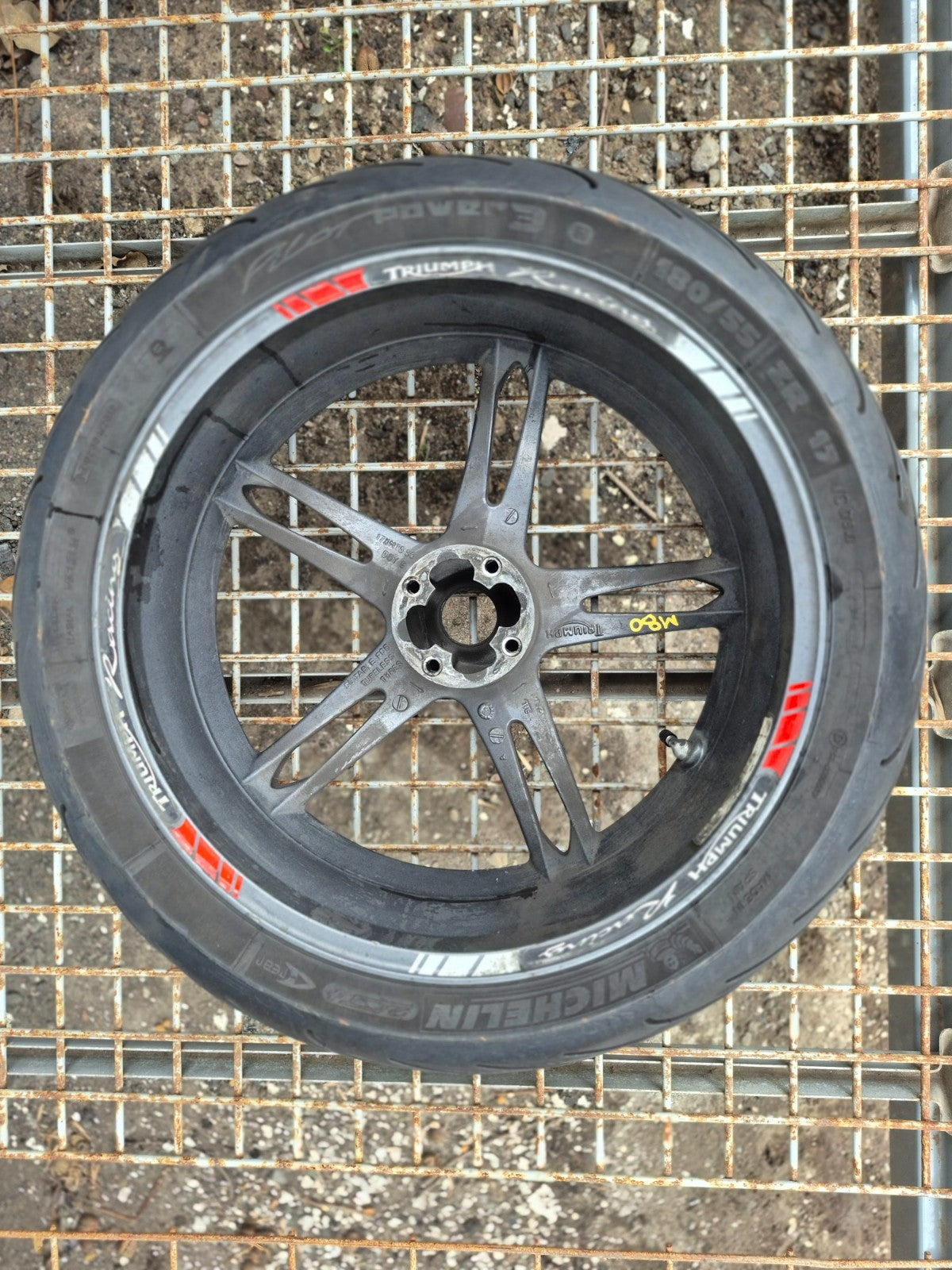 2005  Triumph Sprint St Rear Wheel W/ Tire Michelin 180/55 R 17 OEM