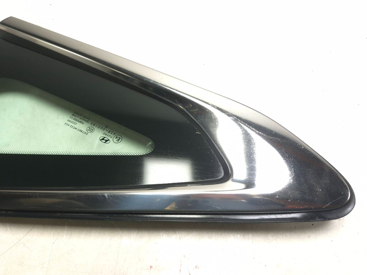 2018 Hyundai Sonata Rear Quarter Vent Glass Right Passenger Side OEM