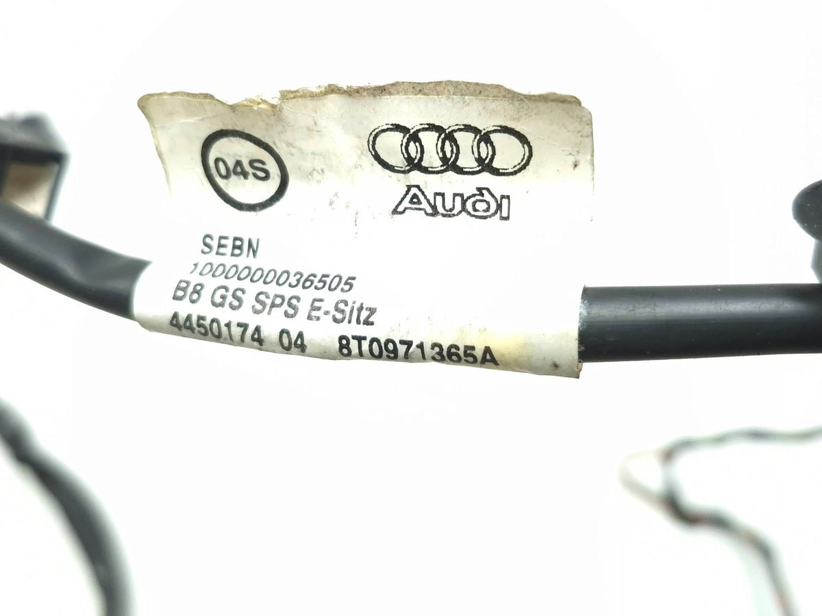 2009 Audi A4 S4 B8 Front Left Driver Power Seat Wire Harness OEM