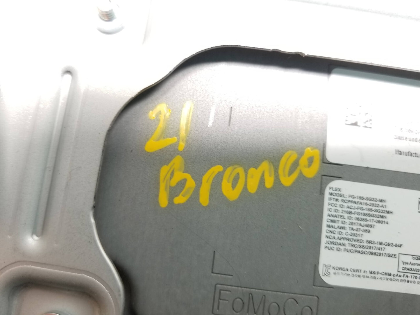 2021 Ford Bronco Sport Interface Communication Control Module OEM
