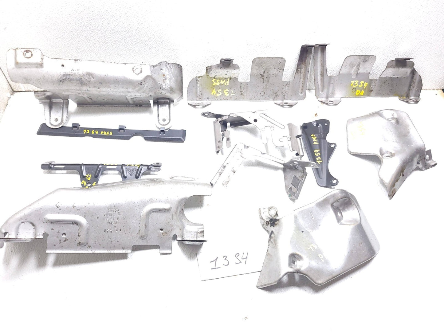 2013 Audi S4 Exhaust Manifold Heat Shield & Bracket Set OEM