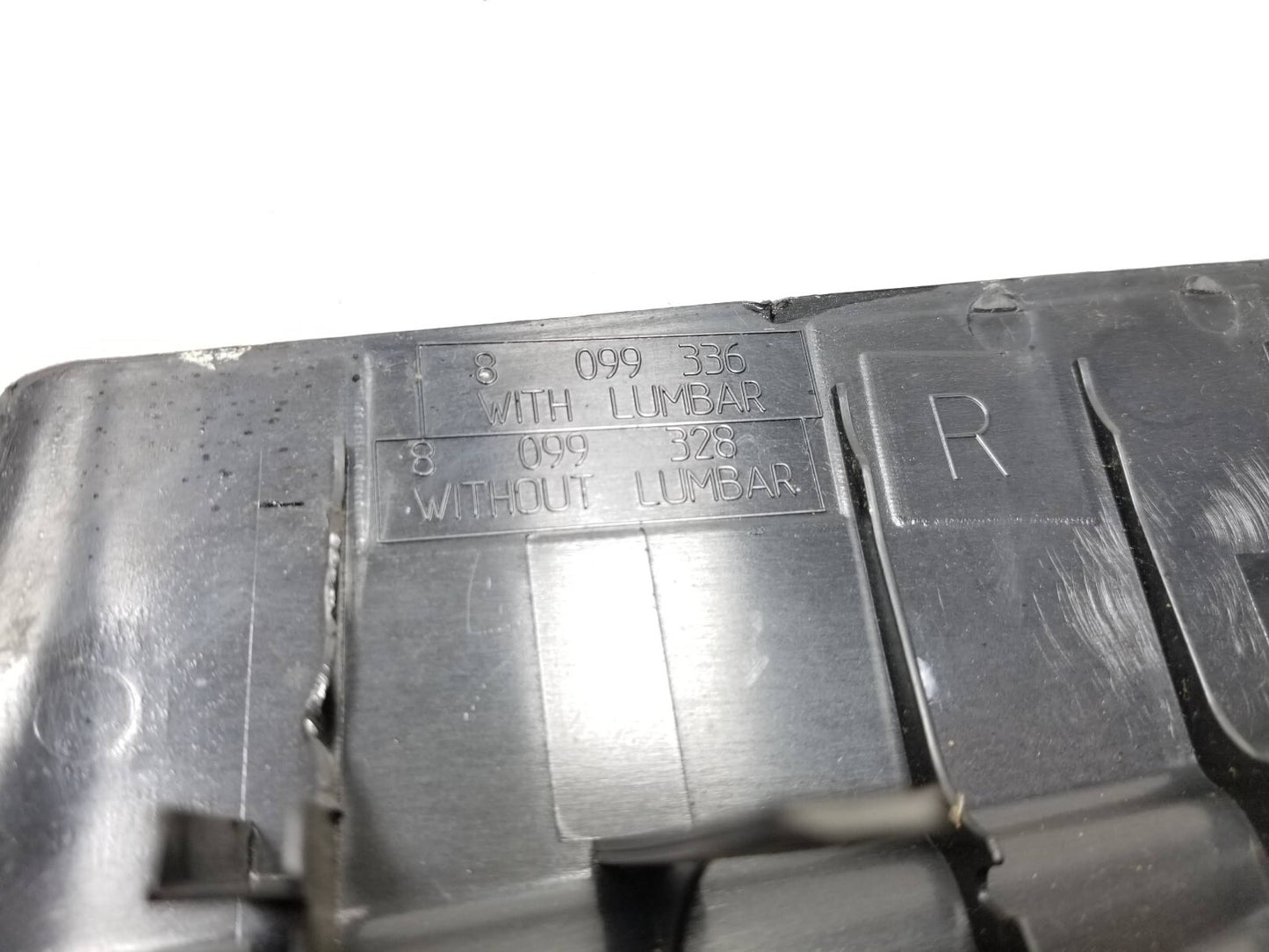 04 06 BMW X3 Seat Side Trim W/ Guide Sleeve & knob Front Passenger Sid Right OEM