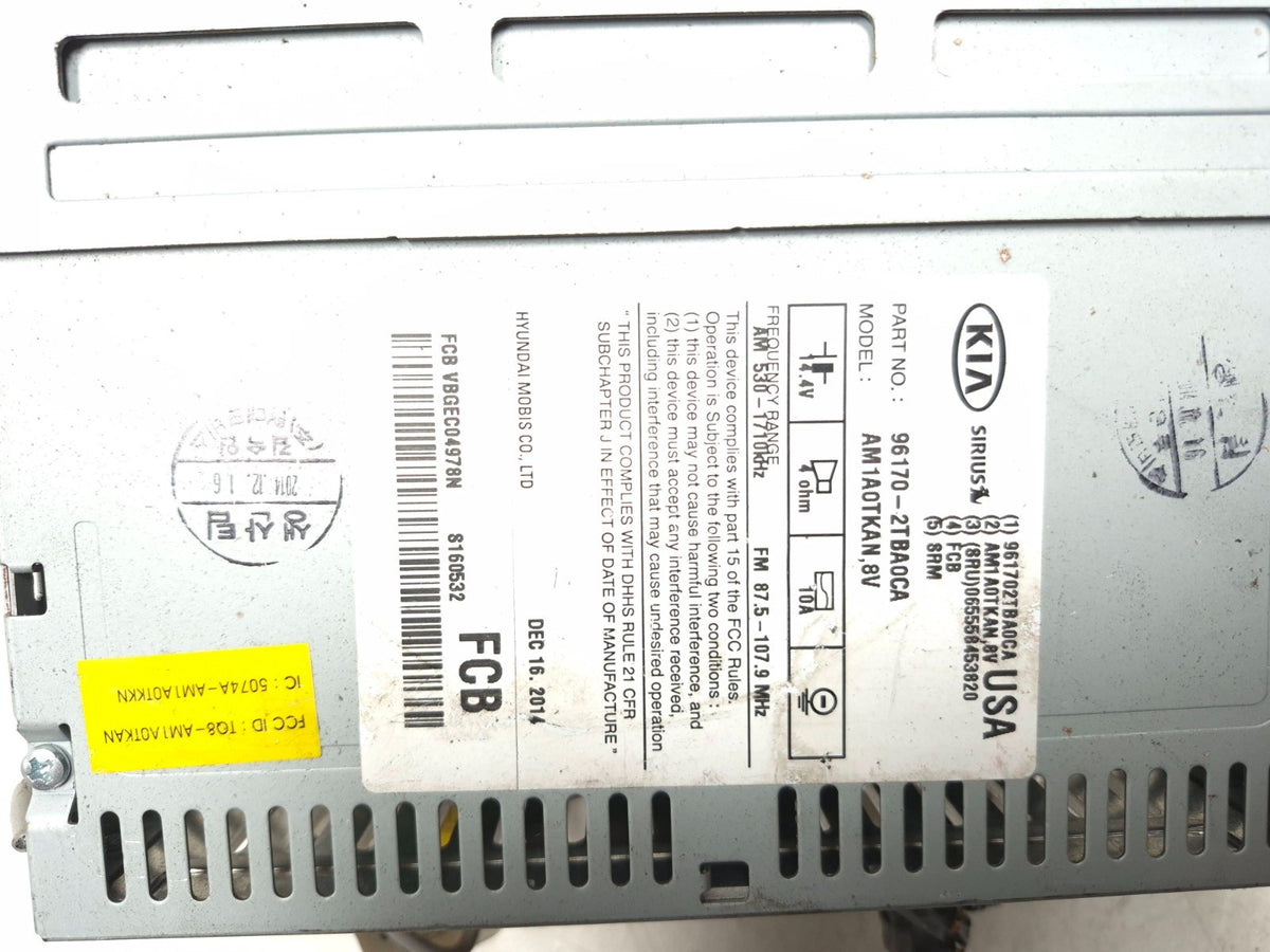2015 Kia Optima Am Fm Cd Player Radio Receiver 961702tba0ca OEM