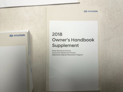 2018 Hyundai Sonata Owner's Manual Book & Case OEM