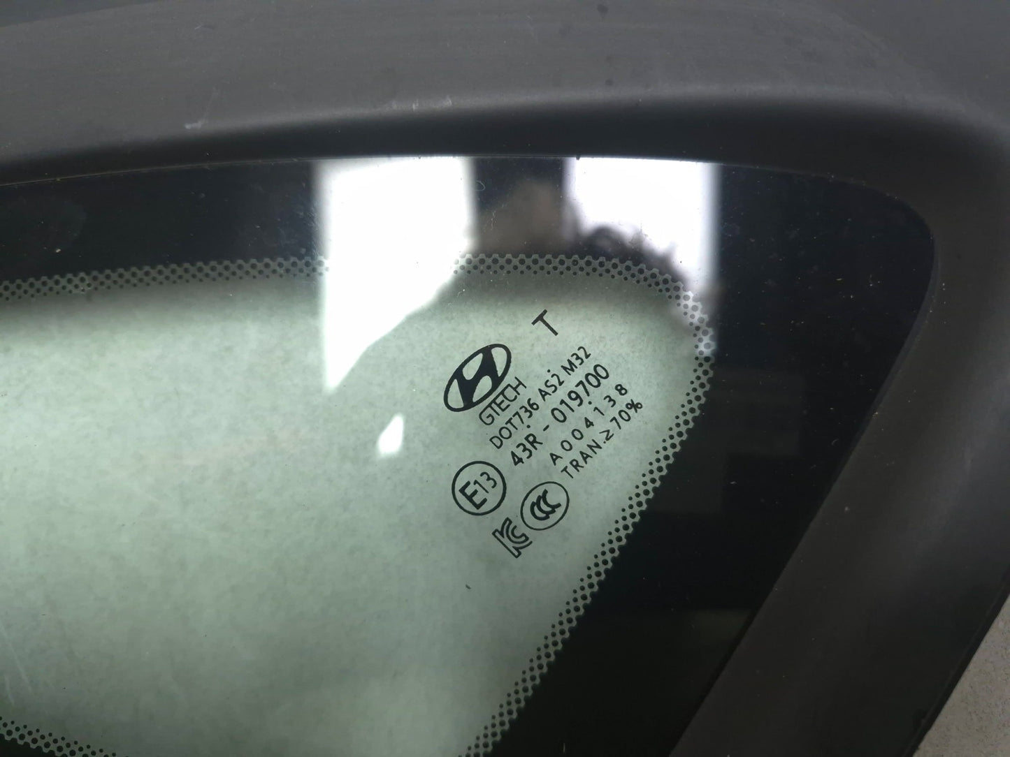 2019 Hyundai Kona Rear Quarter  Window Glass Driver Side Left OEM