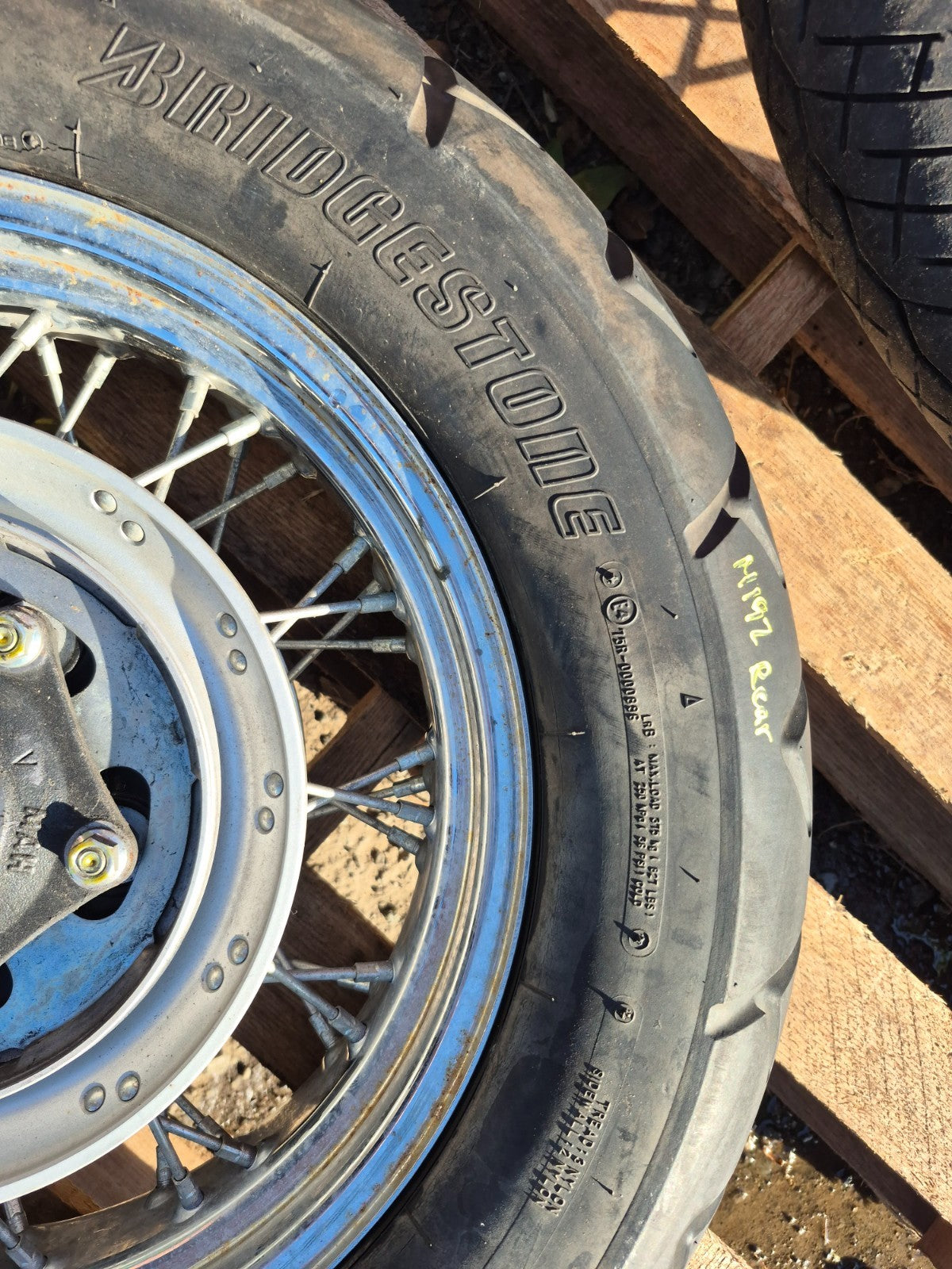 2009 Honda Shadow Vt750 Spirit Wheel Rim & Tire Front & Rear *straight* OEM