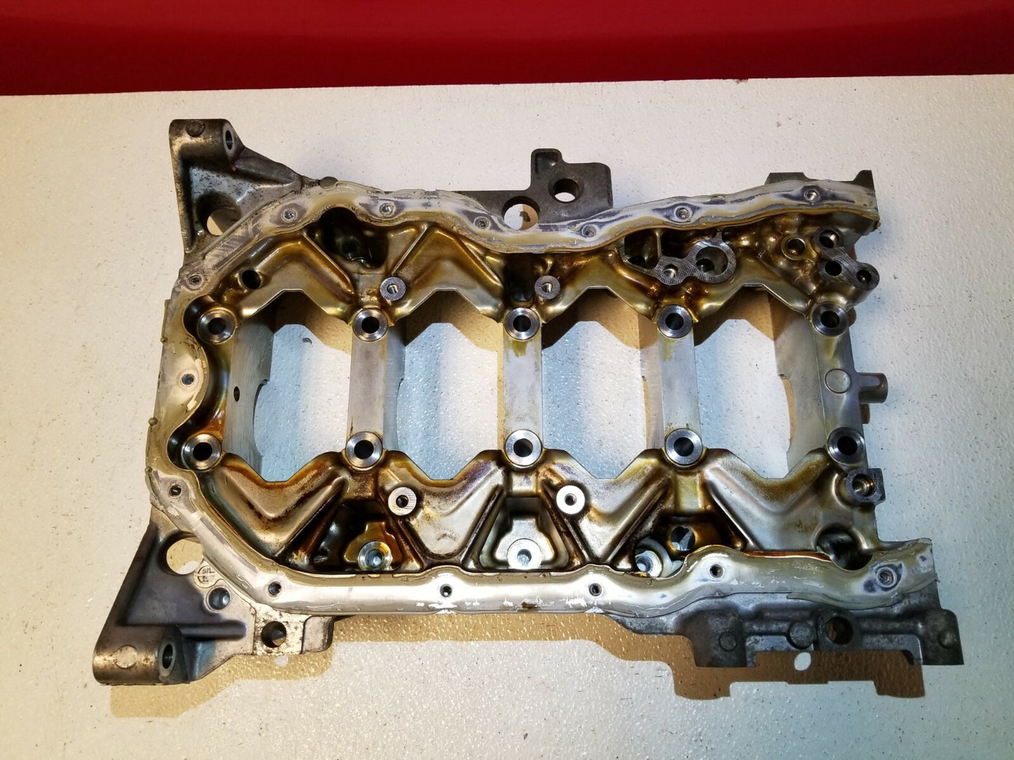 2016 Mazda 3 2.0l Engine Crankshaft Lower Block Housing OEM