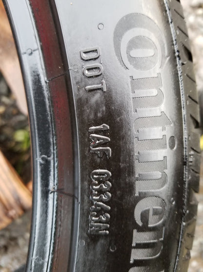 Continental Procontact 235/40r19 96w Pair Used Tire