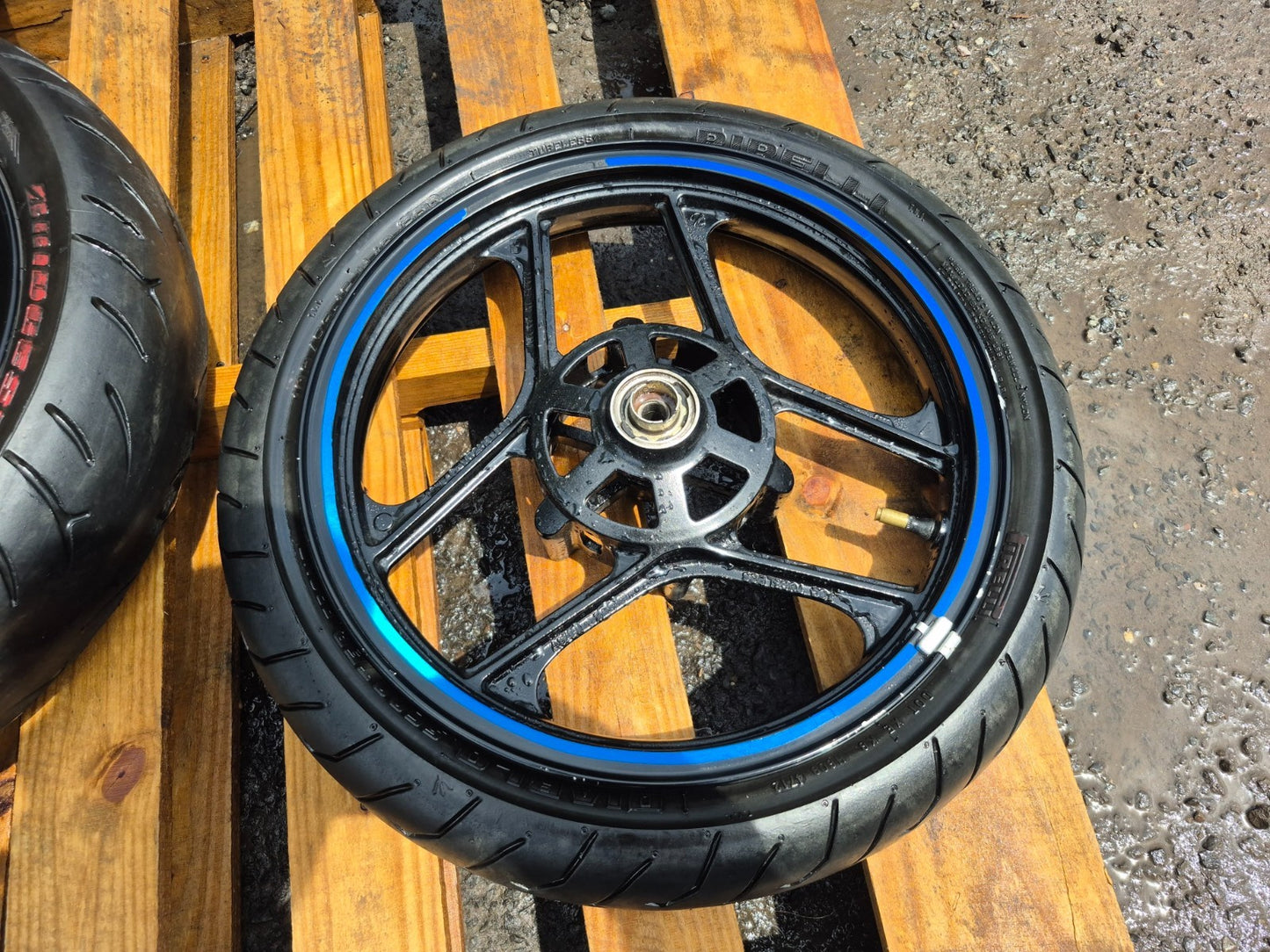 2006 Kawasaki Ninja 250 Ex250 Wheel Rim W/tire Front & Rear Pair OEM
