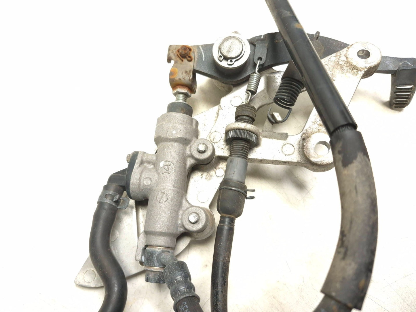 2013 Honda Cbr250 Front Right Foot Peg Bracket & Master Cylinder Brake Pedal OEM