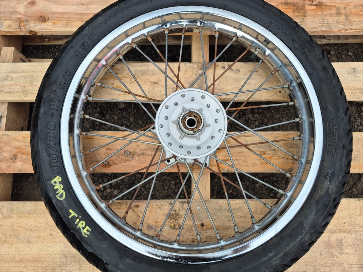 2005 Kawasaki Bn125 Eliminator Wheel Rim W/ Tire Rear & Front Pair R15 R17 OEM