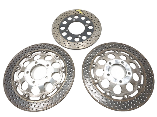 1993 Suzuki Gsx 600 Fp Katana Rear & Front Brake Disc 3 Pcs OEM