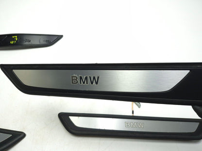 2011 BMW 750li Door Sill Scuff Plate Trim Front & Rear 4pcsoem