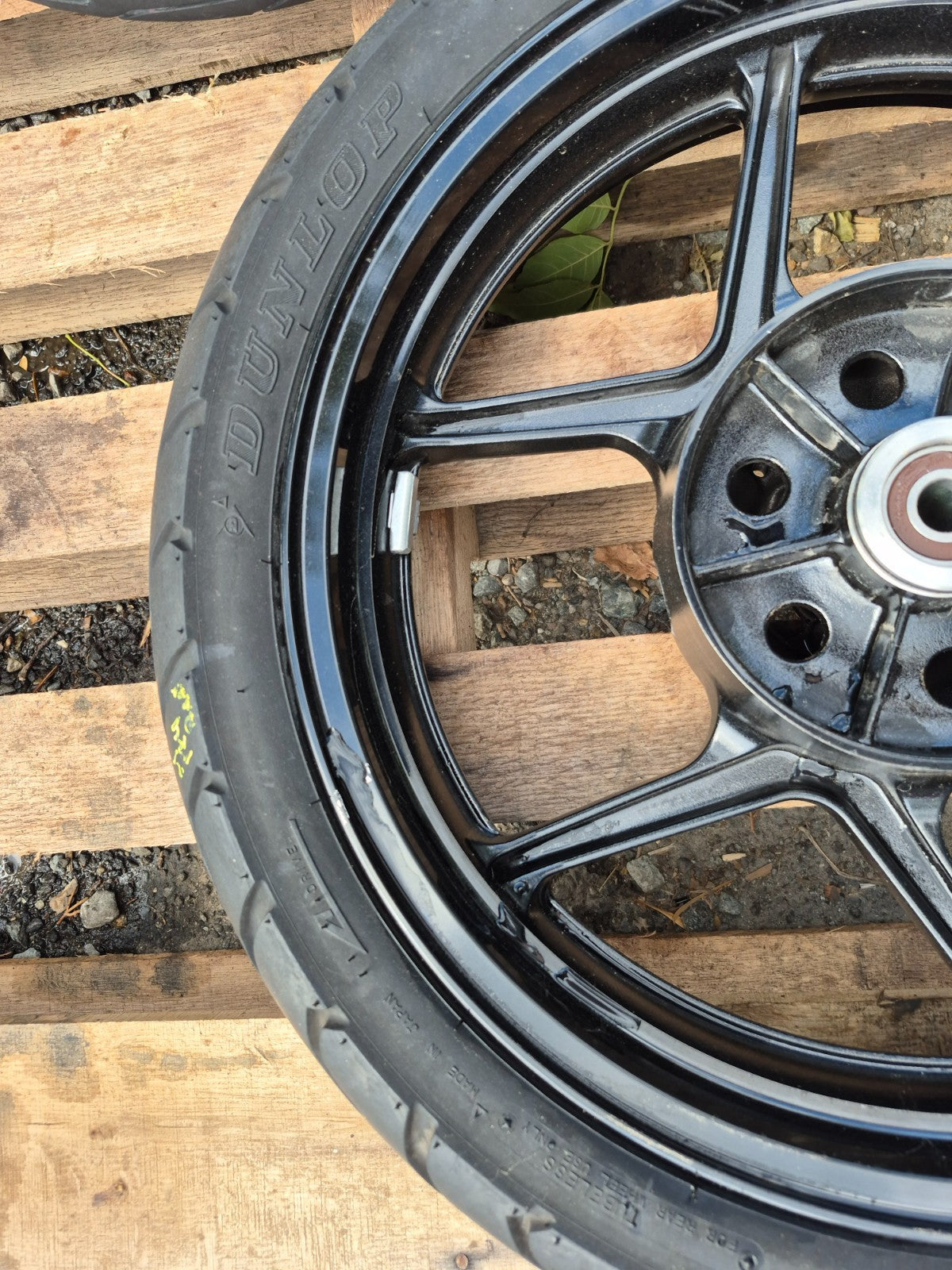 2008 Kawasaki Ninja 250r Ex250 Wheel Rim & Tire Front & Rear *straight* OEM