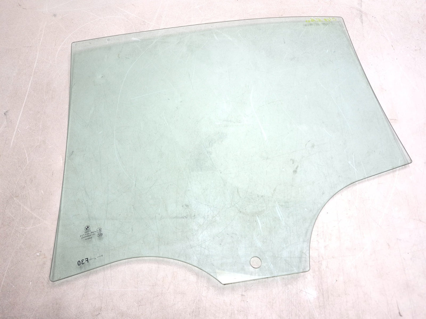 2013 BMW 328i F30 Rear Door Window Glass Passenger Side Right OEM