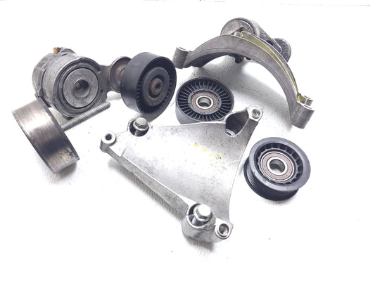 2013 Audi S4 3.0l Drive Belt Pulley Tensioner & Mount Bracket Set OEM