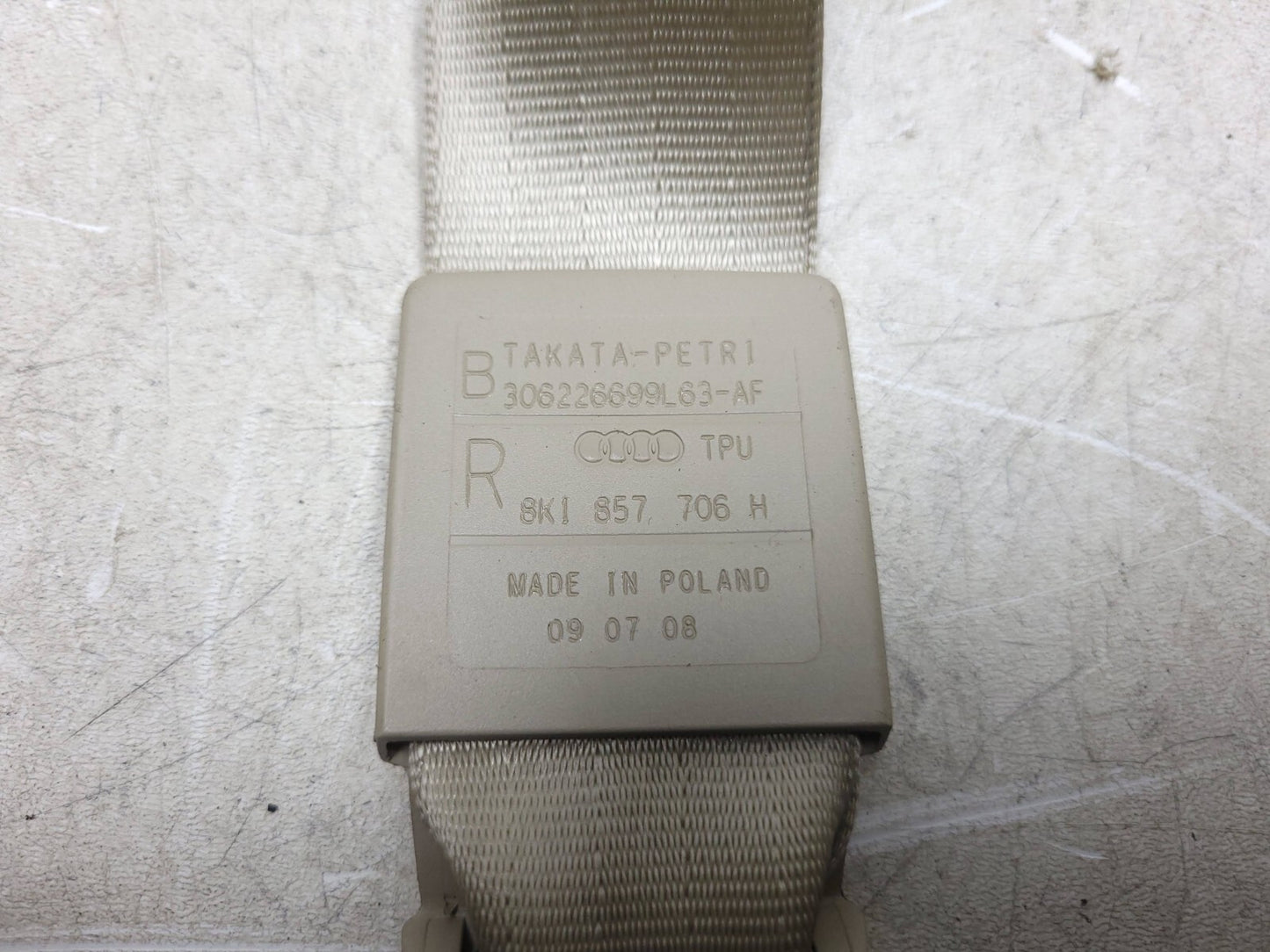 2009 - 2016 Audi A4 S4 Front Right Passenger Seat Belt Retractor OEM