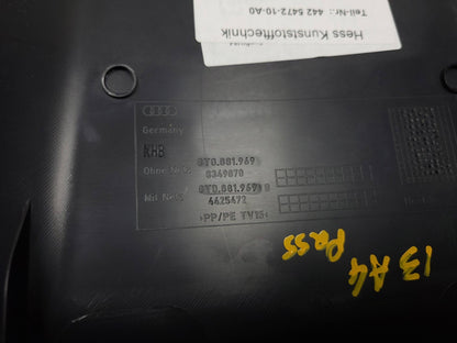 2011 - 2015 Audi A4 Front Seat Trim Cover Panel Passenger Side Right OEM