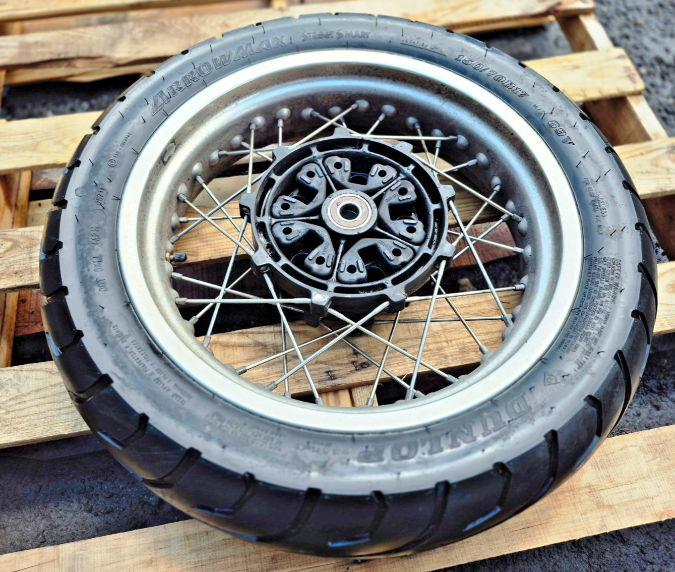 2022 Moto Guzzi V7 Rear Wheel Rim & Tire OEM