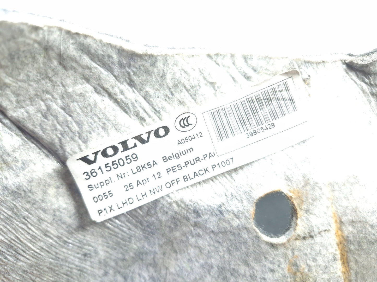 2012 Volvo C30 Interior Floor Carper Front & Rear OEM