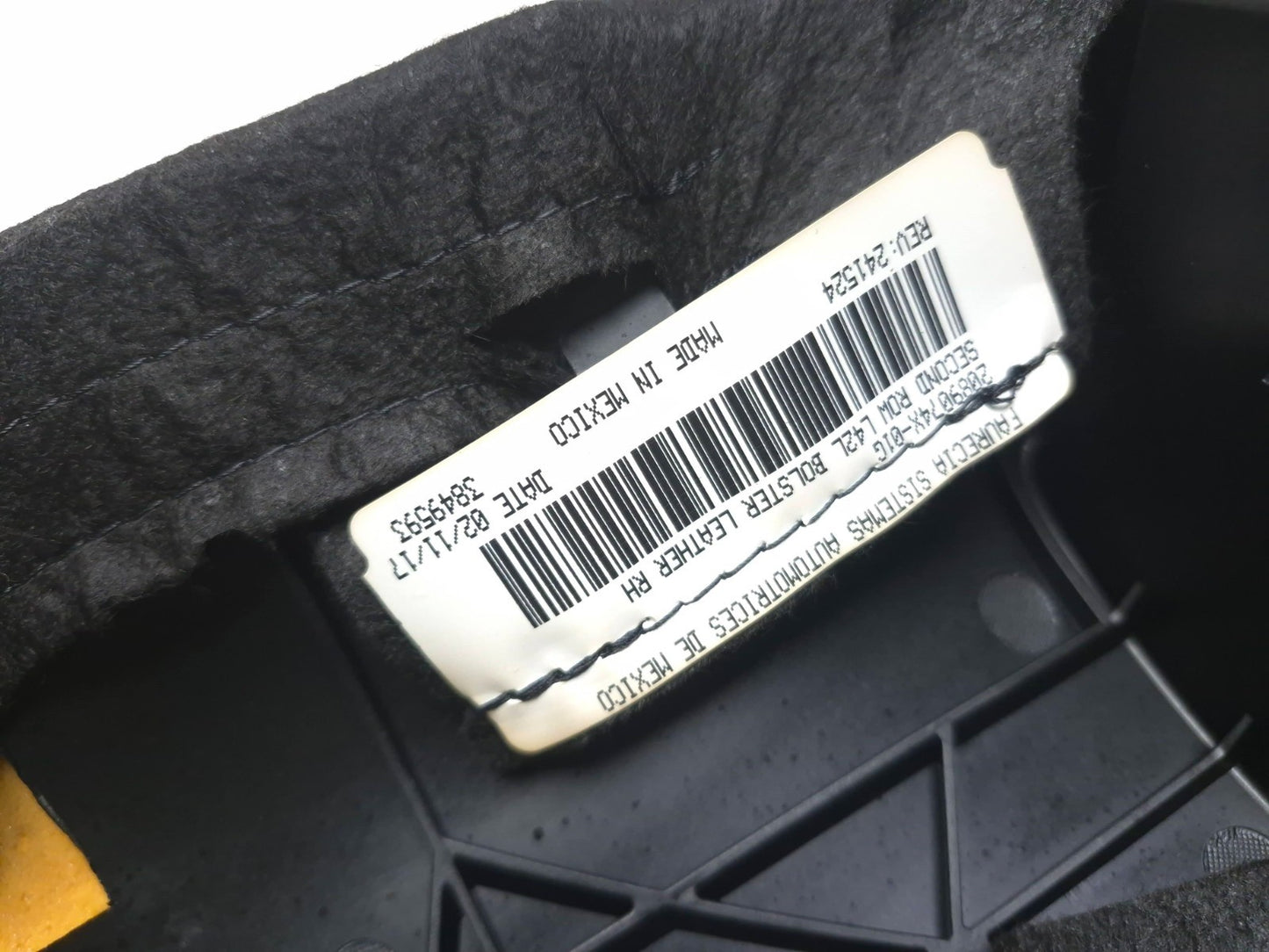 2018 Nissan Altima Rear Seat Bolster Right Passenger Side OEM