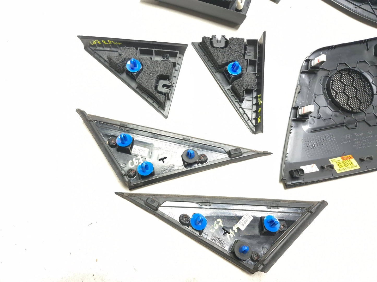 2018 Hyundai Sonata Door Mirror Trim & Dash Speaker Cover 8pcs  OEM