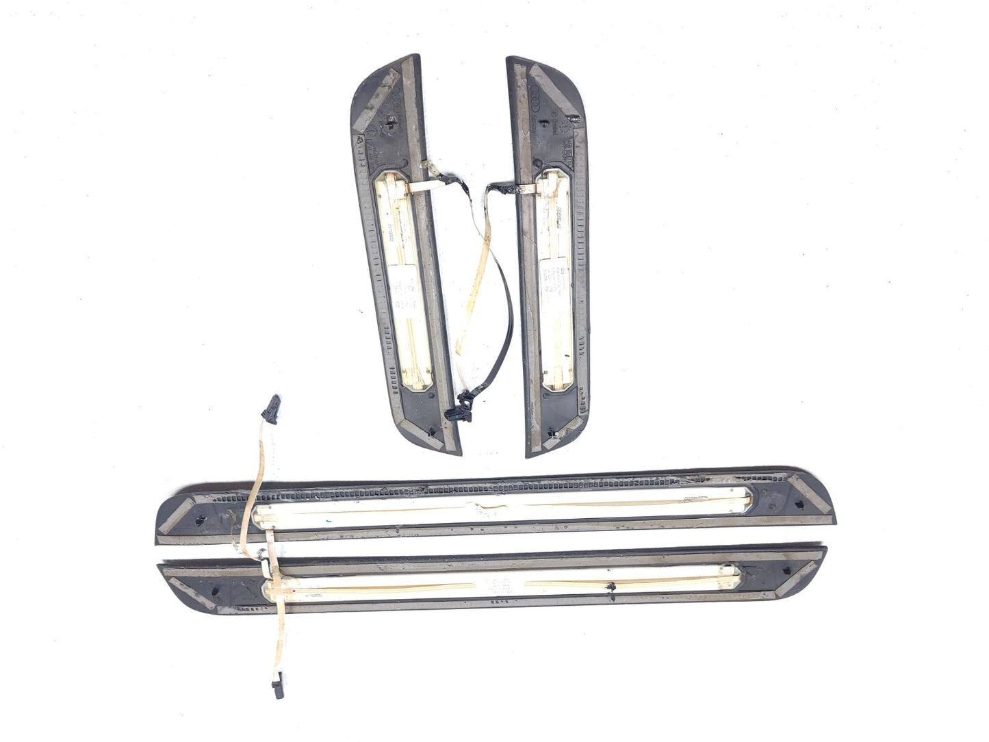 2012 Audi A7 Illuminated Door Sill Scuff Plate Light Bar Front & Rear 4 Pcs OEM