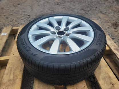 06-09 Audi A4 Wheel Rim W/ Tire Pirelli P Zero 245/45r17 Pair Two OEM