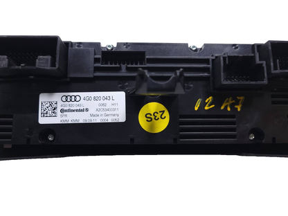 2012 Audi A7 A/c Heater Climate Control Switch Panel OEM
