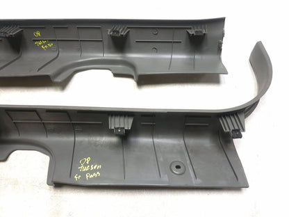 2008 Hyundai Tucson Left & Right Front Door Sill Scuff Plate Pair OEM