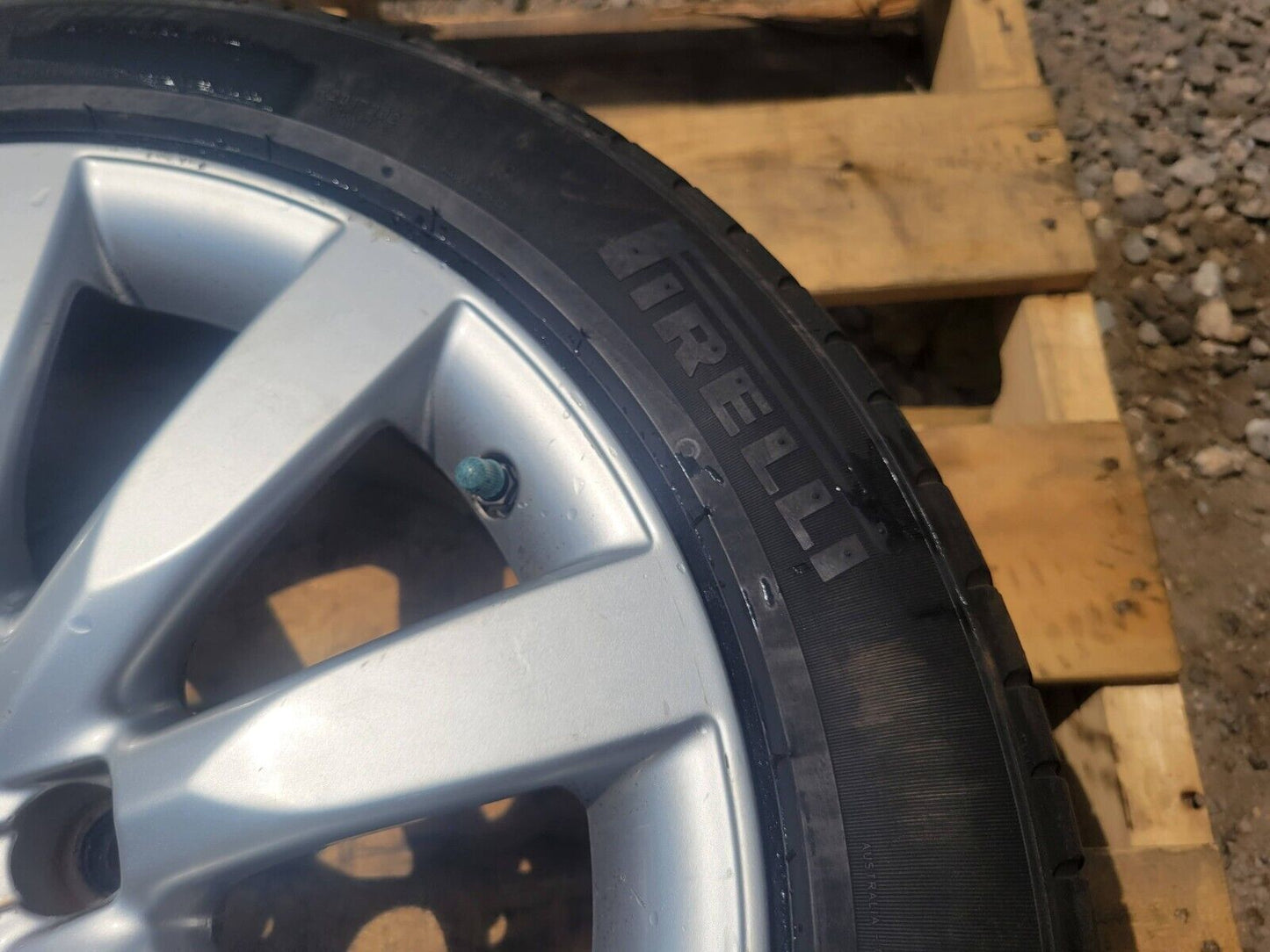 06-09 Audi A4 Wheel Rim W/ Tire Pirelli P Zero 245/45r17 Pair Two OEM