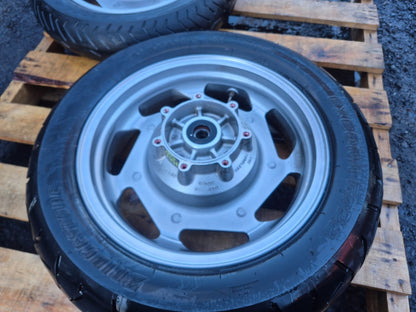 2003 Kawasaki Vulcan Vn1600 Rear & Front Wheel W/ Tire Pair R 16 OEM