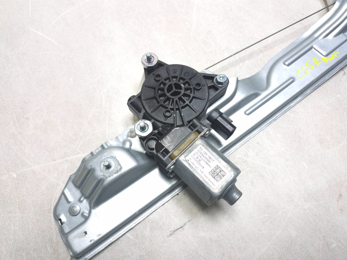 2019 Hyundai Kona Rear Door Window Regulator W/ Motor Right Passenger Side OEM
